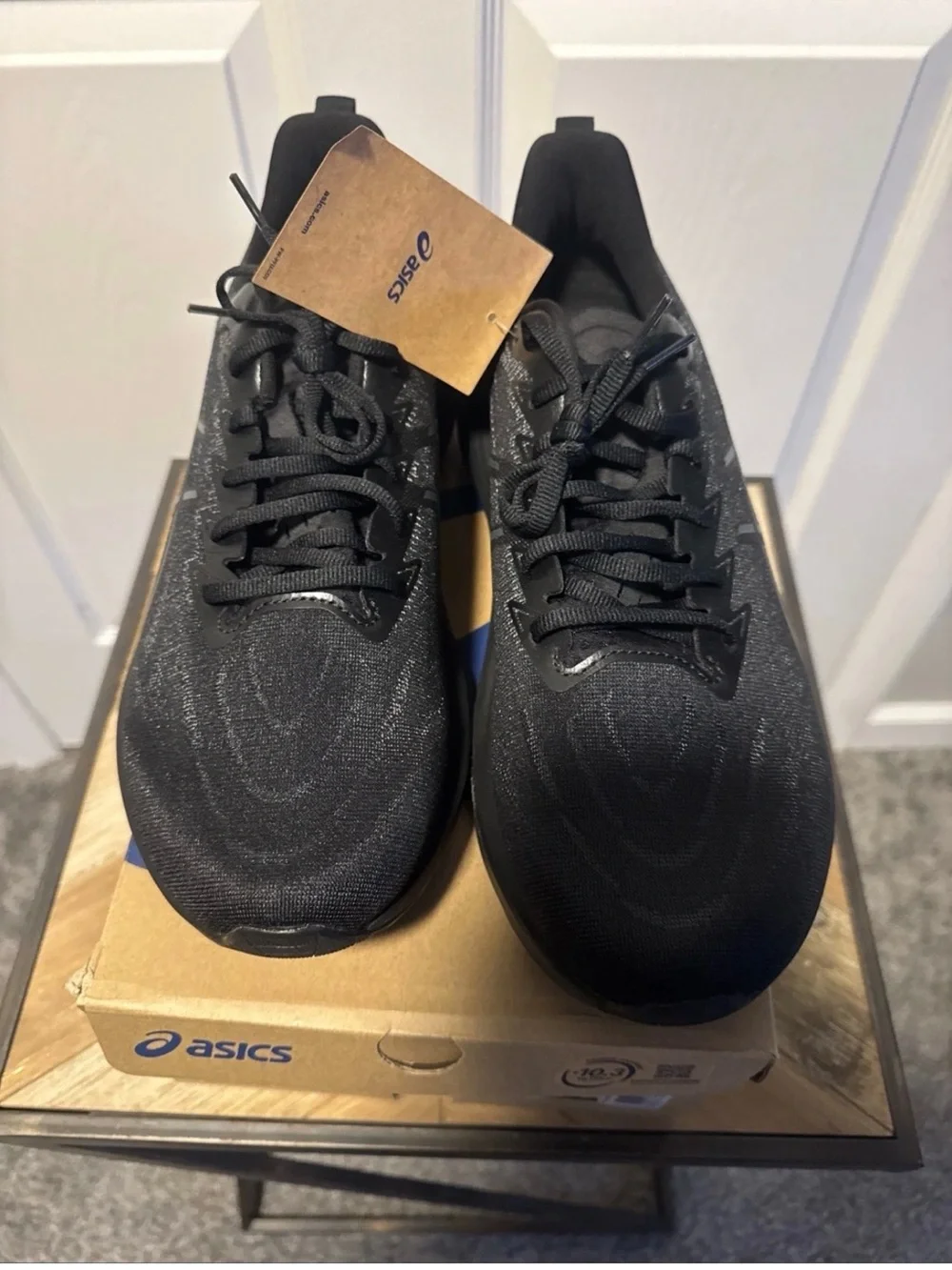 ASICS Men's Black Athletic Running Shoes with Reflective Accents